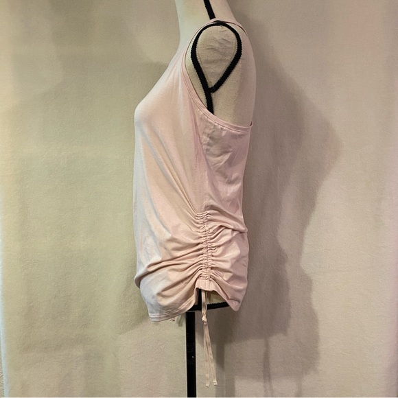 Athleta racerback Encore Tank top pale ballerina gown pink cinched sides - Picture 4 of 10
